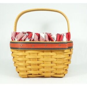 Longaberger 2001 Strawberry Basket Combo Liner Protector All-American Collection